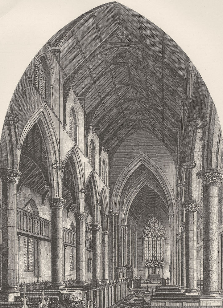 Associate Product CAMBERWELL. St.Giles' Church, Camberwell. London c1880 old antique print