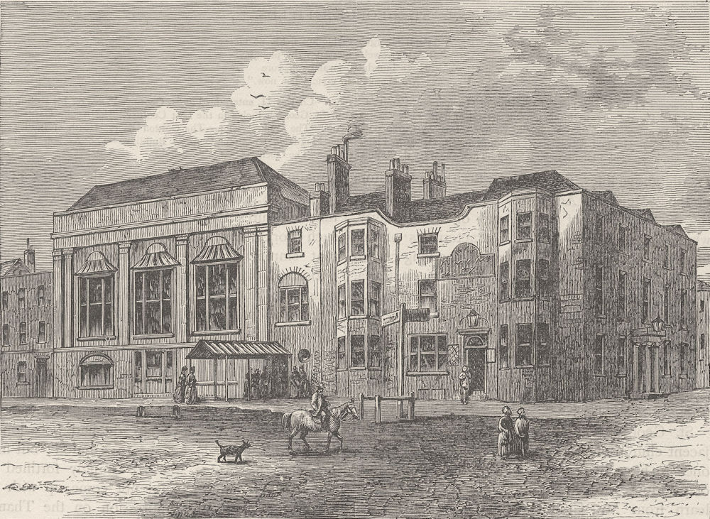KENNINGTON. The "Horns" Tavern, in 1820. London c1880 old antique print