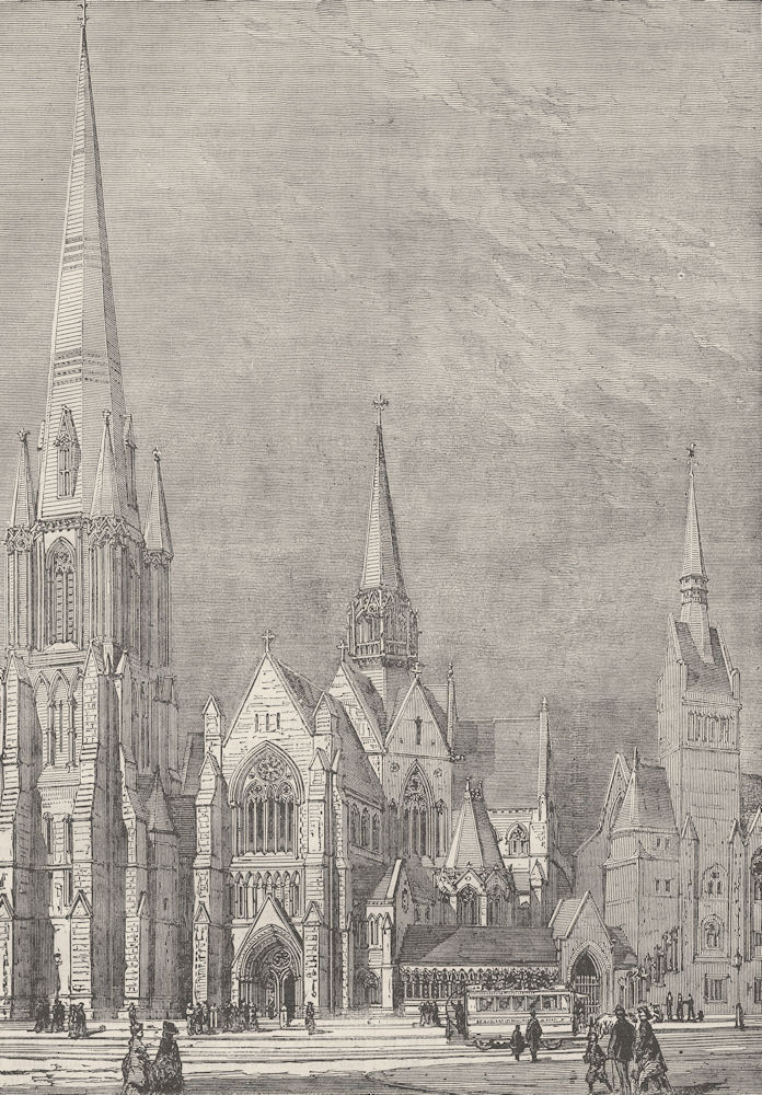 ST.GEORGE’S FIELDS, SOUTHWARK. Christ Church, Westminster Road. London c1880