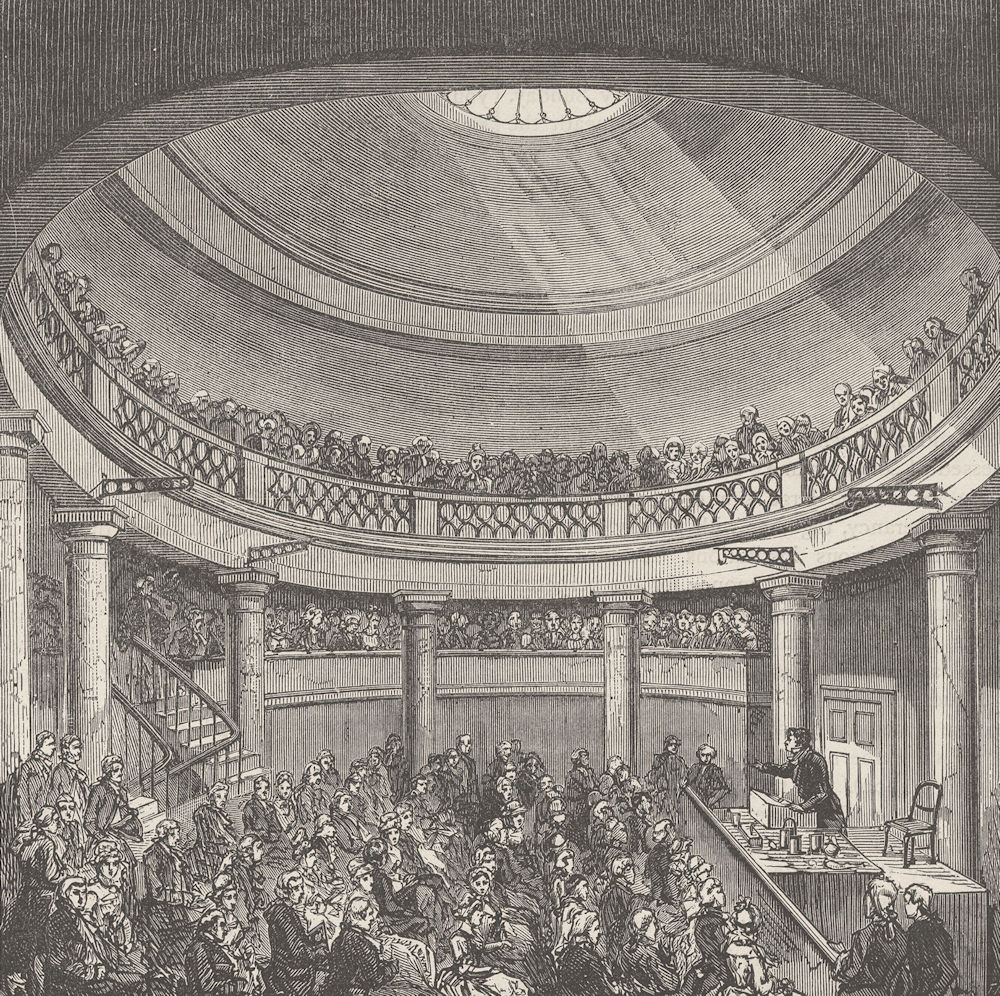 BLACKFRIARS ROAD, SOUTHWARK. Interior of the Rotunda, in 1820. London c1880
