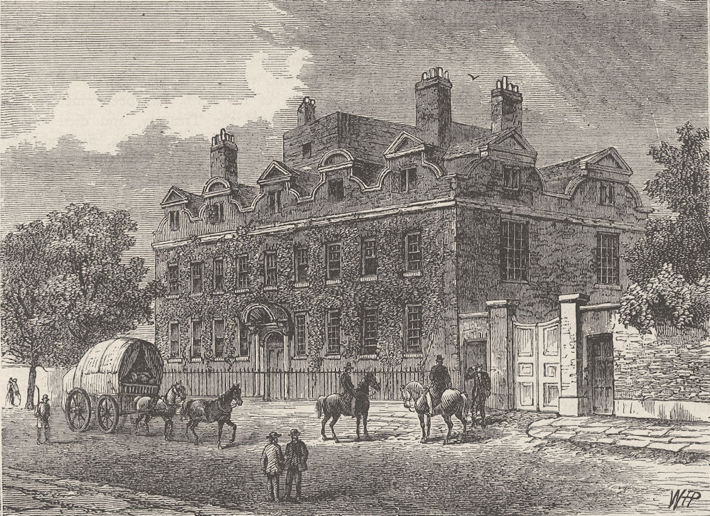 PUTNEY. Fairfax House. London c1880 old antique vintage print picture