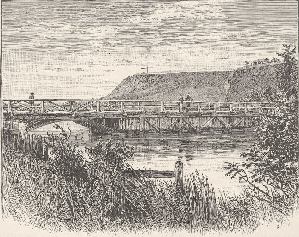 AUSTRALIA. West Ports of Victoria. bridge, Portland 1890 old antique print