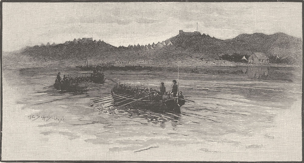 MILITARIA. Maori wars. Rangiriri, from Waikato 1890 old antique print picture