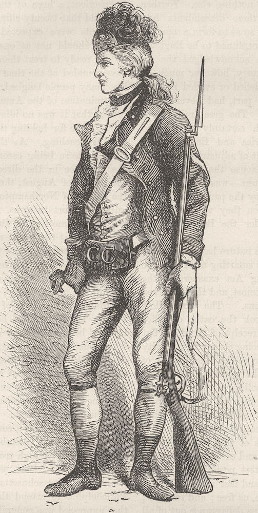 Associate Product USA. A real American rifleman, 1780 c1880 old antique vintage print picture