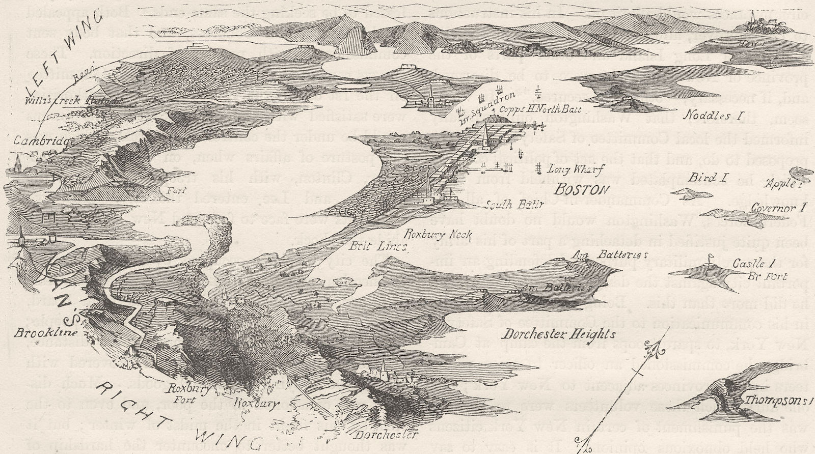 MASSACHUSETTS. Plan of blockade Boston c1880 old antique map chart