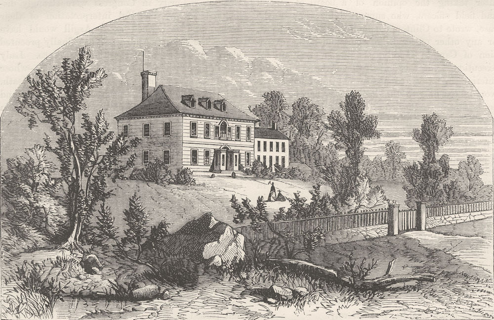 NEW JERSEY. Washington's quarters, Morristown c1880 old antique print picture