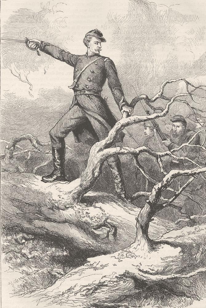 VIRGINIA. Civil War. Capt Winthrop, big bethel c1880 old antique print picture