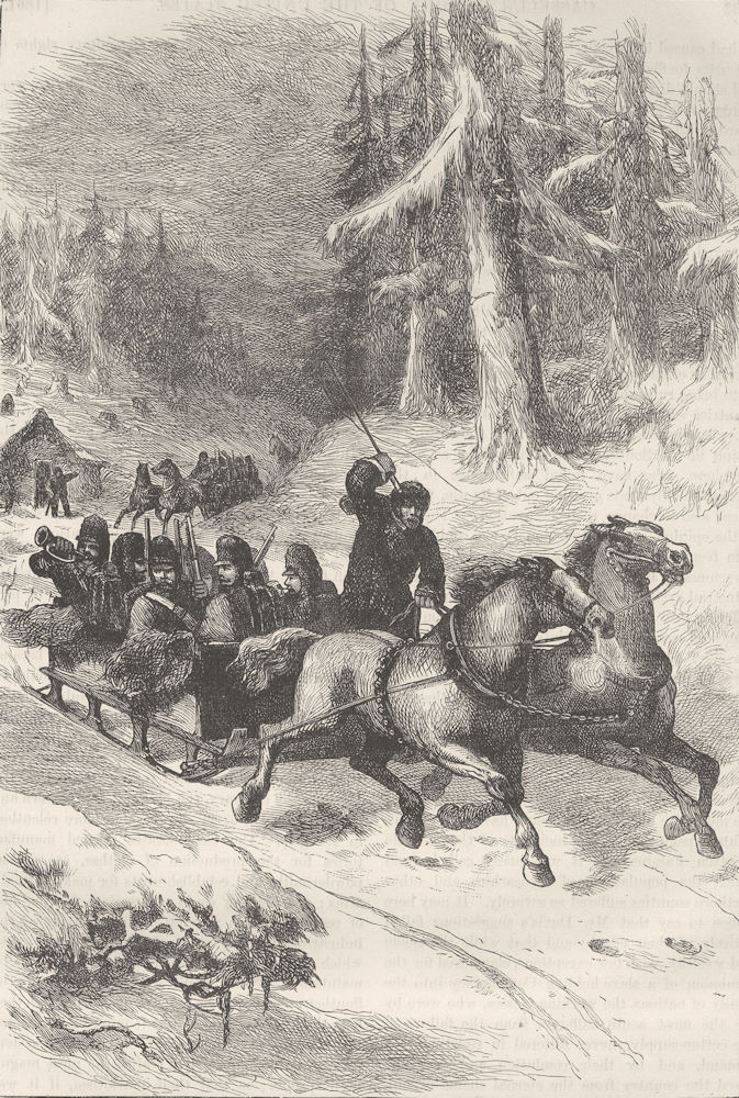 CANADA. Civil War. British troops through c1880 old antique print picture