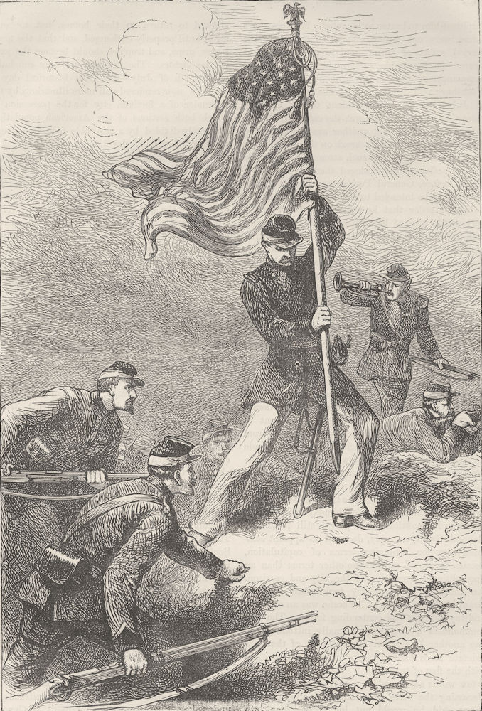 MISSISSIPPI. Civil War. Incident, Vicksburg c1880 old antique print picture
