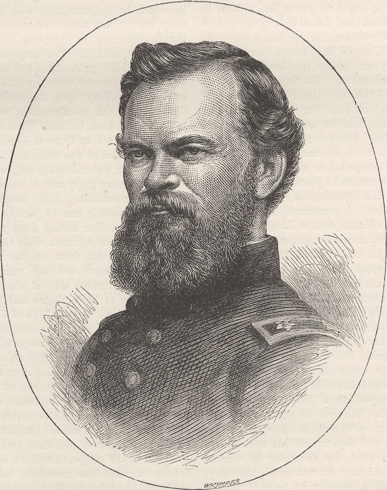 Associate Product MILITARIA. Civil War. General McPherson c1880 old antique print picture