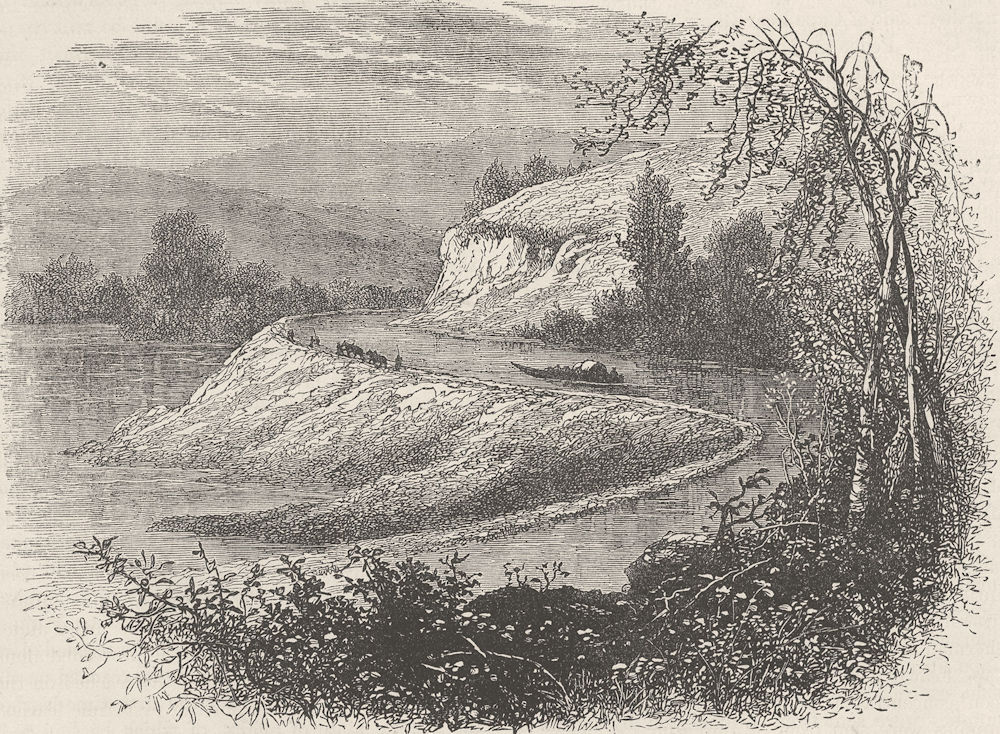 VIRGINIA. Civil War. James River & Country Richmond c1880 old antique print
