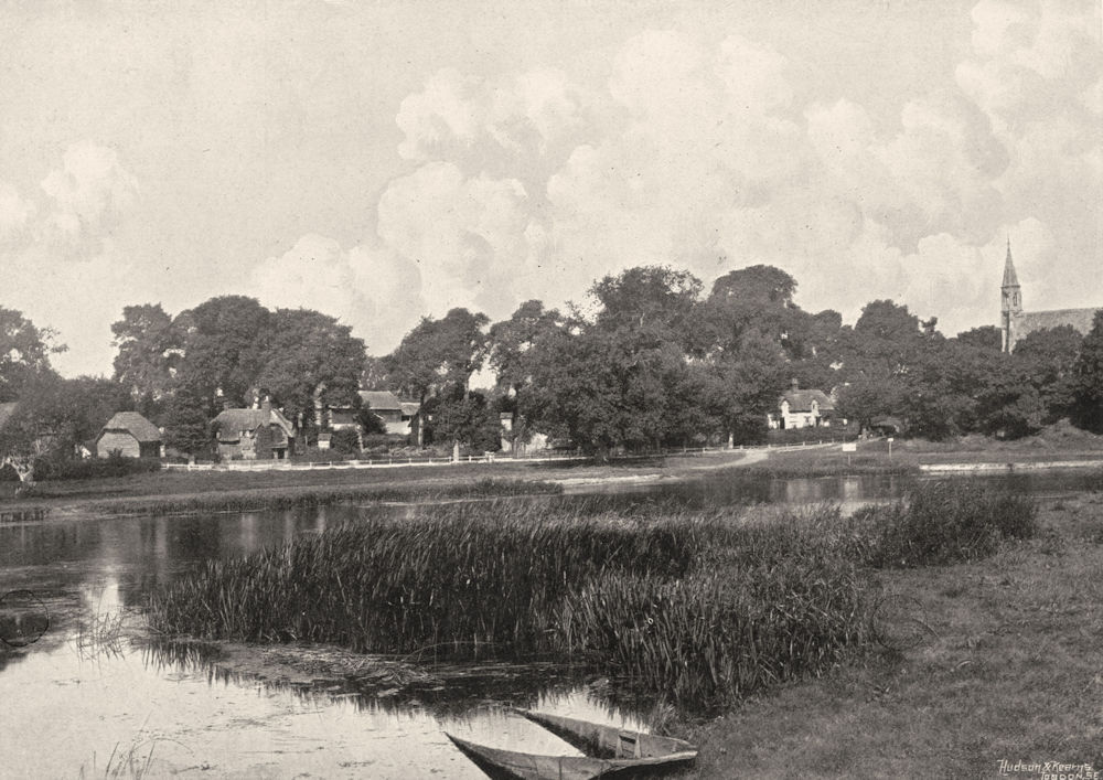 OXON. Clifton Hampden, river 1897 old antique vintage print picture