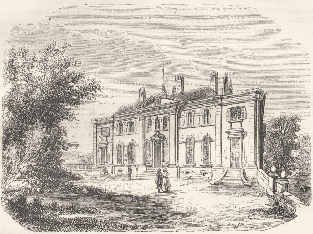 AIN. Habitation de Voltaire 1881 old antique vintage print picture