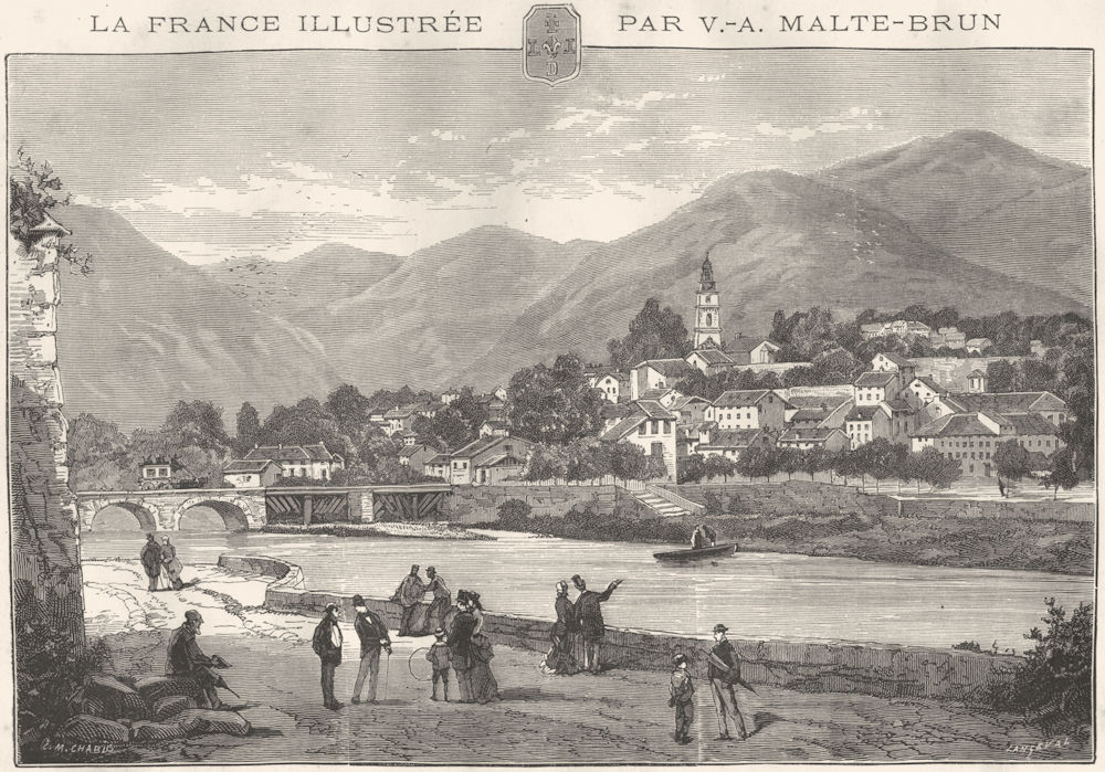 ALPES-DE-HAUTE-PROVENCE. Digne 1881 old antique vintage print picture