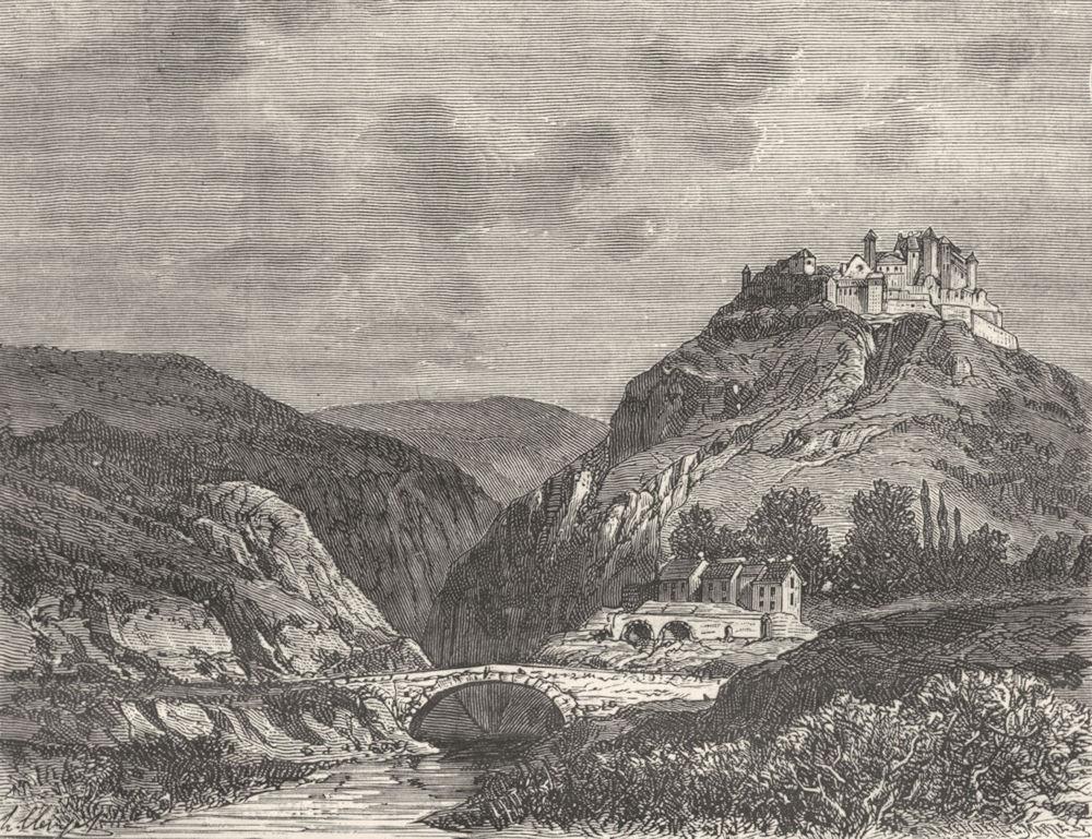 HAUTES-ALPES. Fort de Queyras 1881 old antique vintage print picture