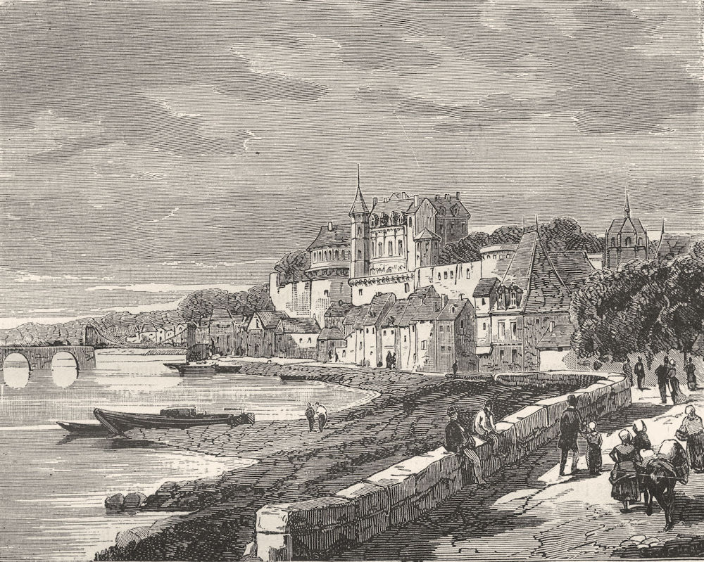 INDRE-LOIRE. d'Amboise 1881 old antique vintage print picture