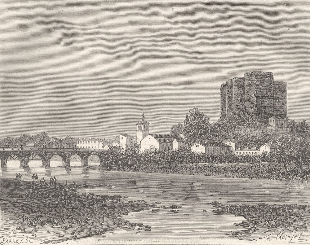 CHER. Loire. Montrond 1882 old antique vintage print picture