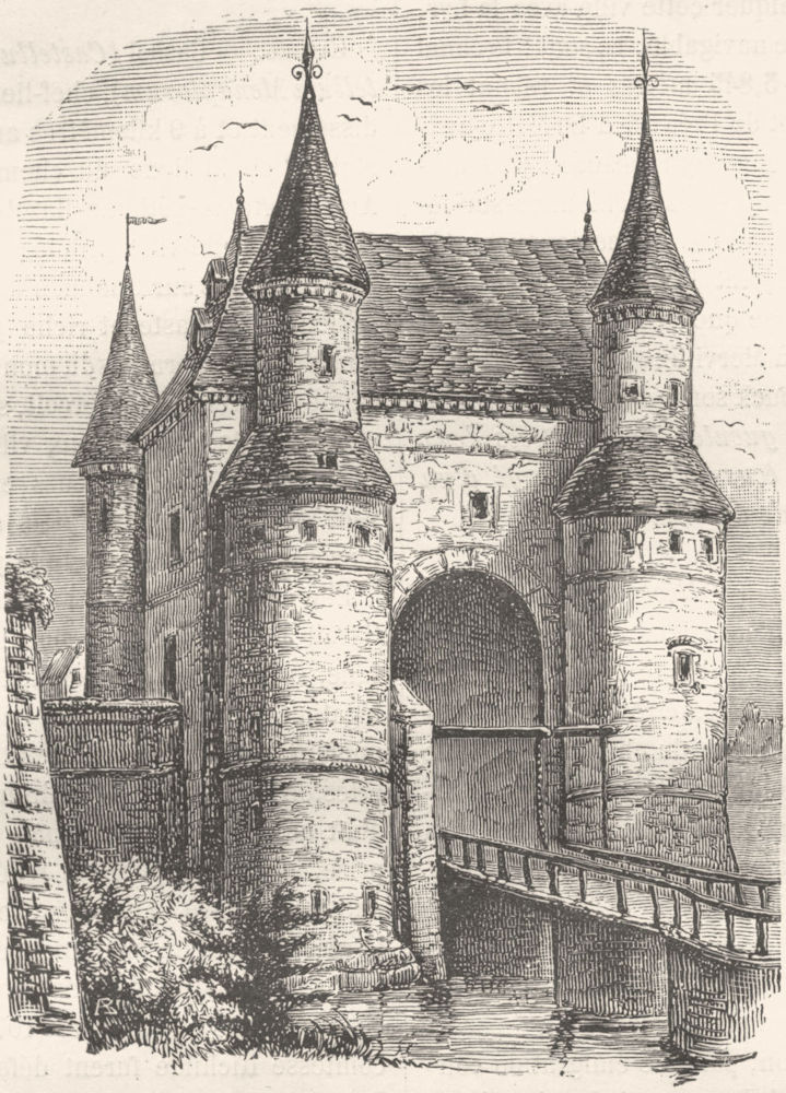 NORD. Porte de Lille, a Valenciennes 1882 old antique vintage print picture