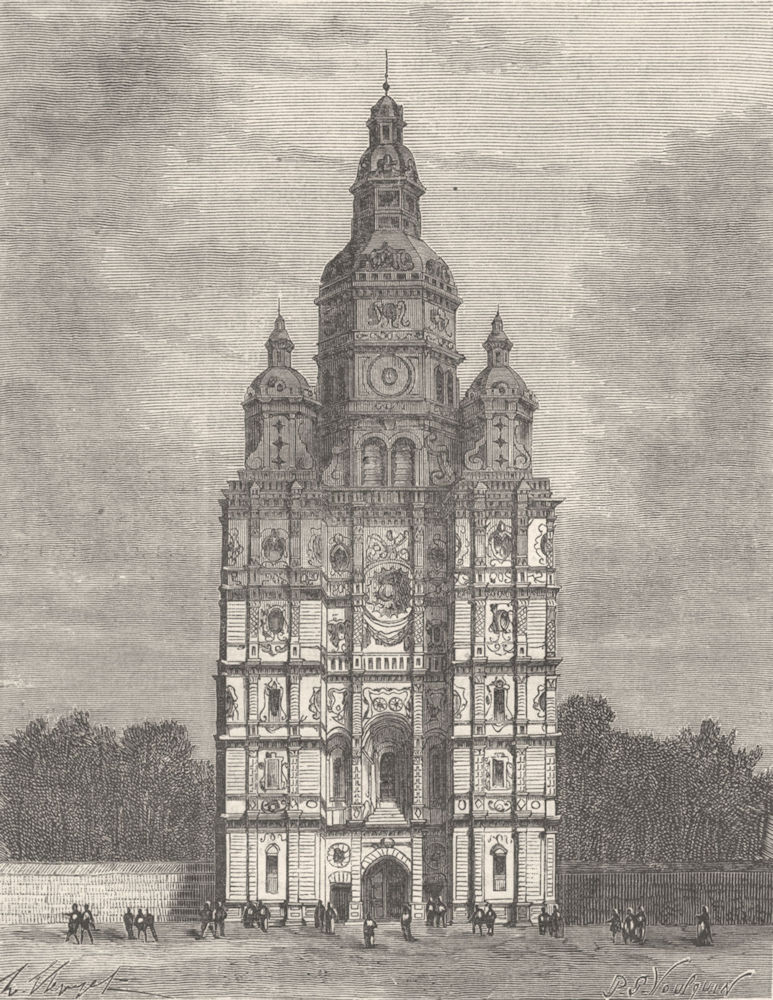 NORD. Eglise de St-Amand 1882 old antique vintage print picture