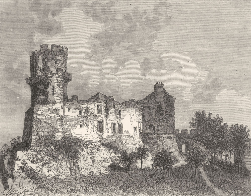 PUY-DE-DÔME. Dome. Chateau Tournoel 1882 old antique vintage print picture