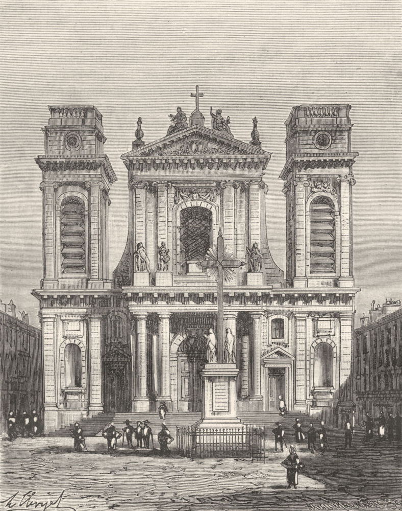 TARN-GARONNE. Cathedrale de Montauban 1883 old antique vintage print picture