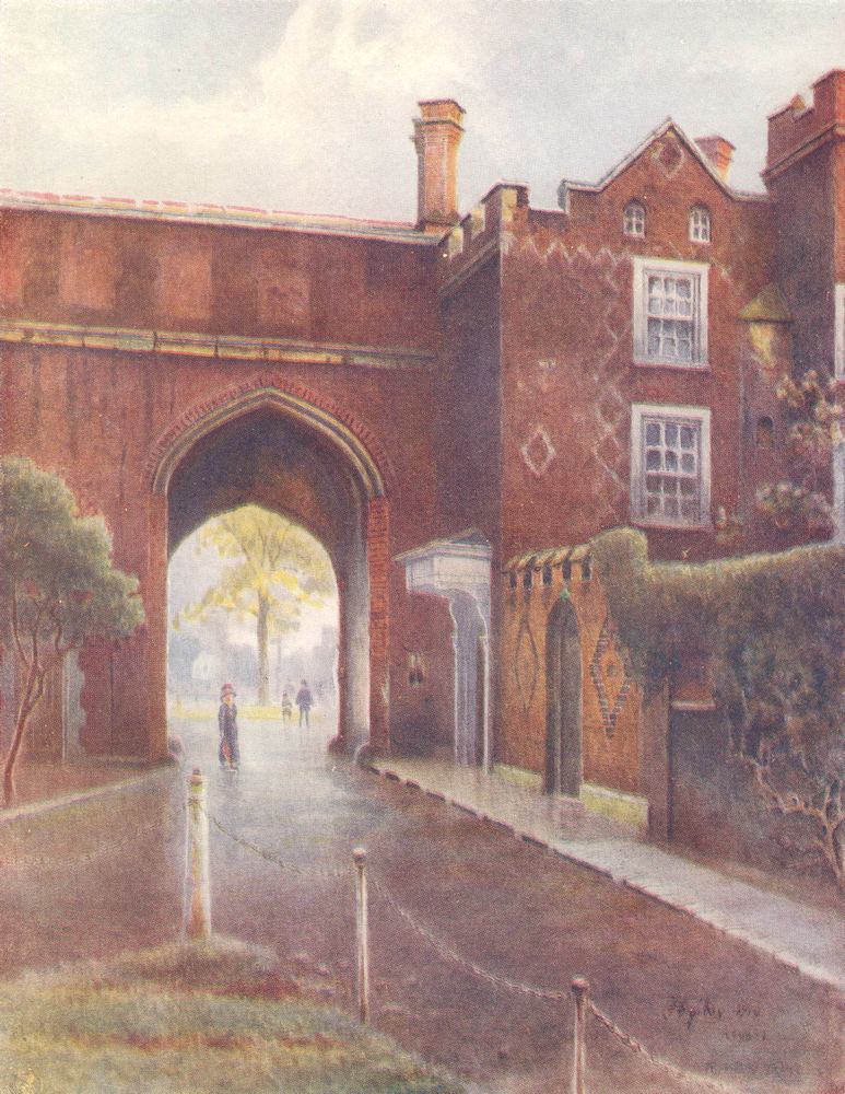 RICHMOND-UPON-THAMES. Richmond palace gateway. London 1914 old antique print