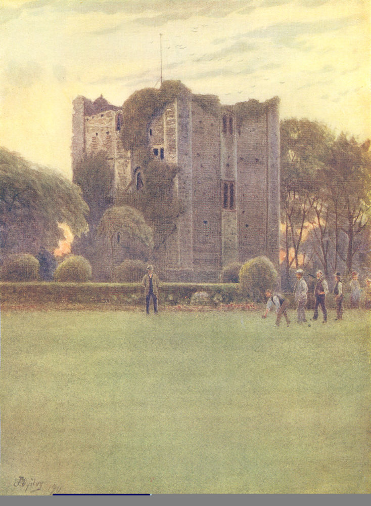 GUILDFORD. Guildford Castle. Surrey 1914 old antique vintage print picture