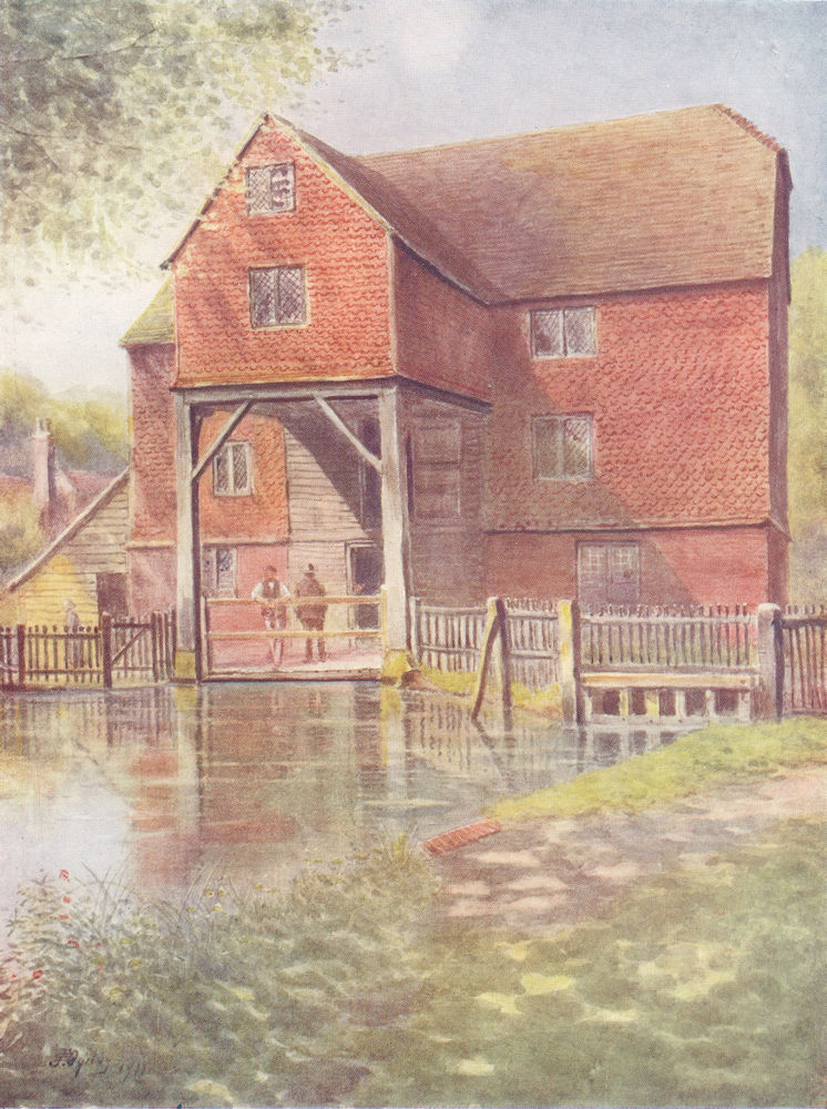SHALFORD. Shalford Mill. Surrey 1914 old antique vintage print picture