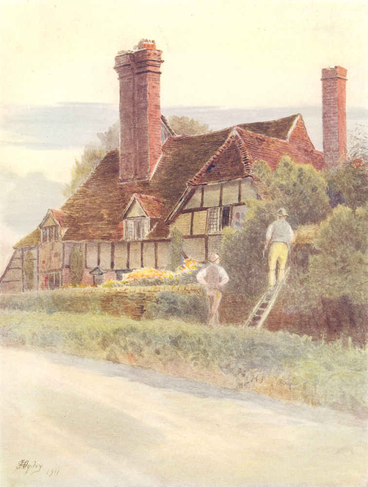 GODALMING. Eashing Farm. Surrey 1914 old antique vintage print picture
