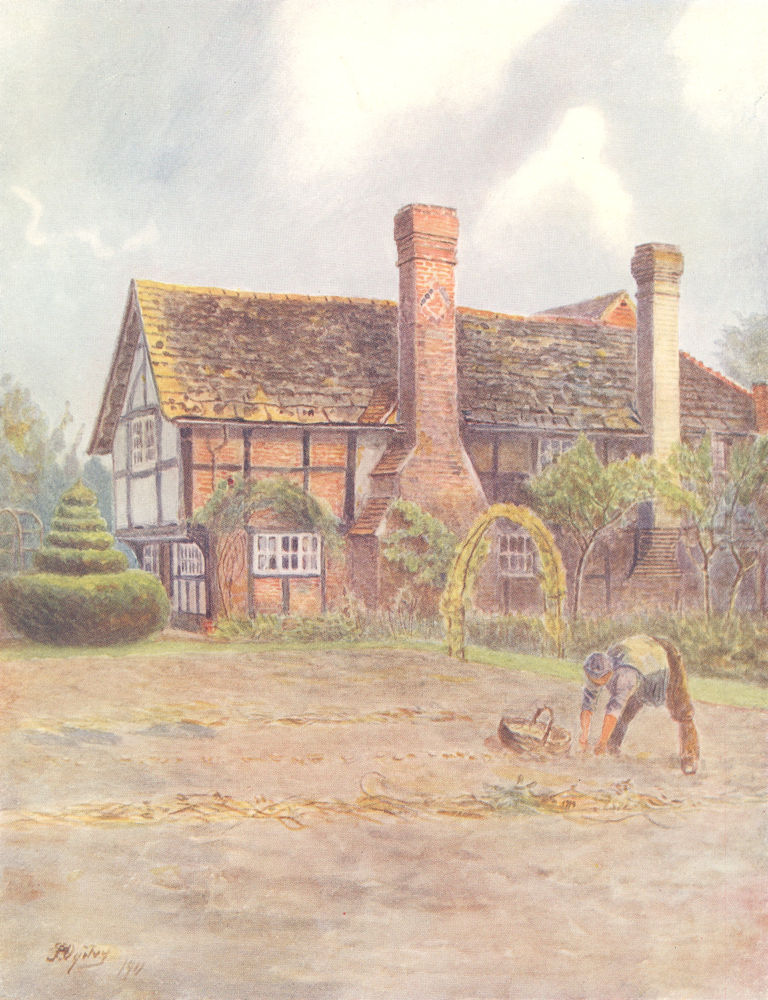 ALFORD. Alfold House Farm. Surrey 1914 antique vintage print picture