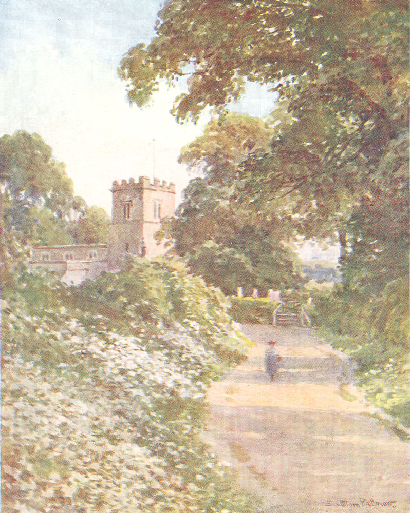 Great Missenden, Buckinghamshire by Sutton Palmer 1920 old antique print