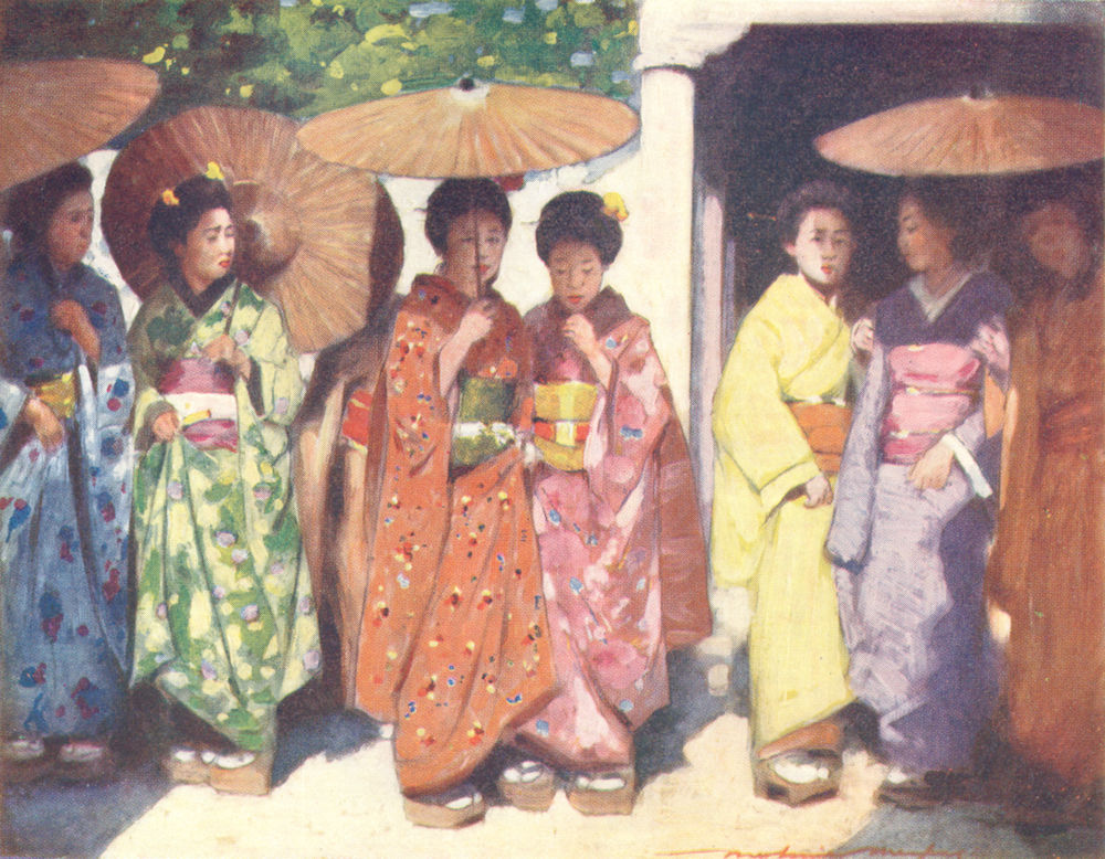 JAPAN. Geisha. Daughters of Sun 1904 old antique vintage print picture