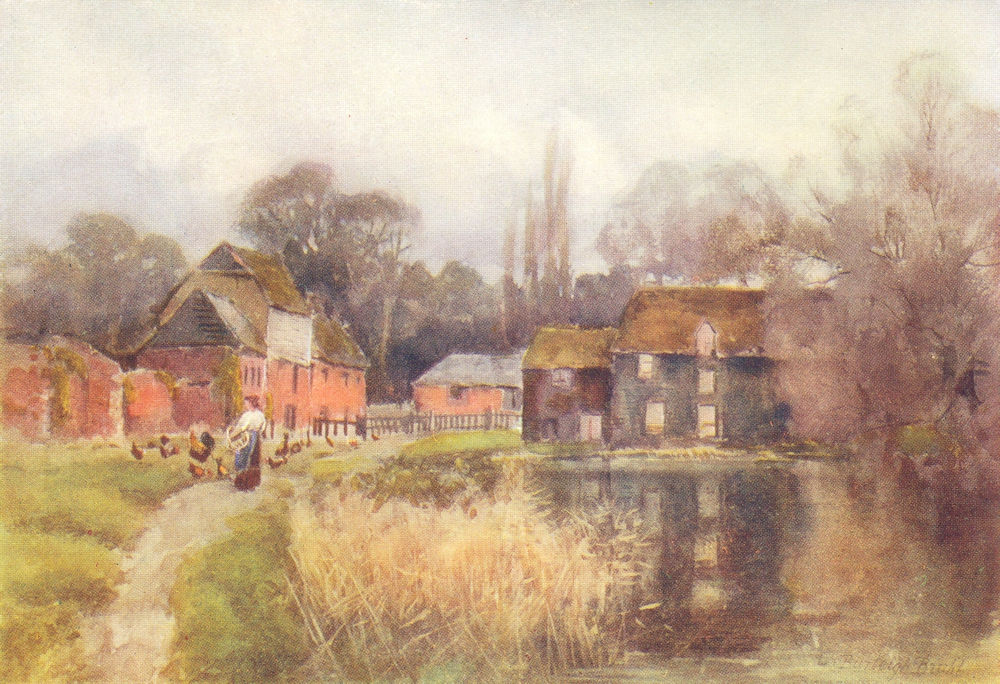 ESSEX. Langford Mill 1909 old antique vintage print picture