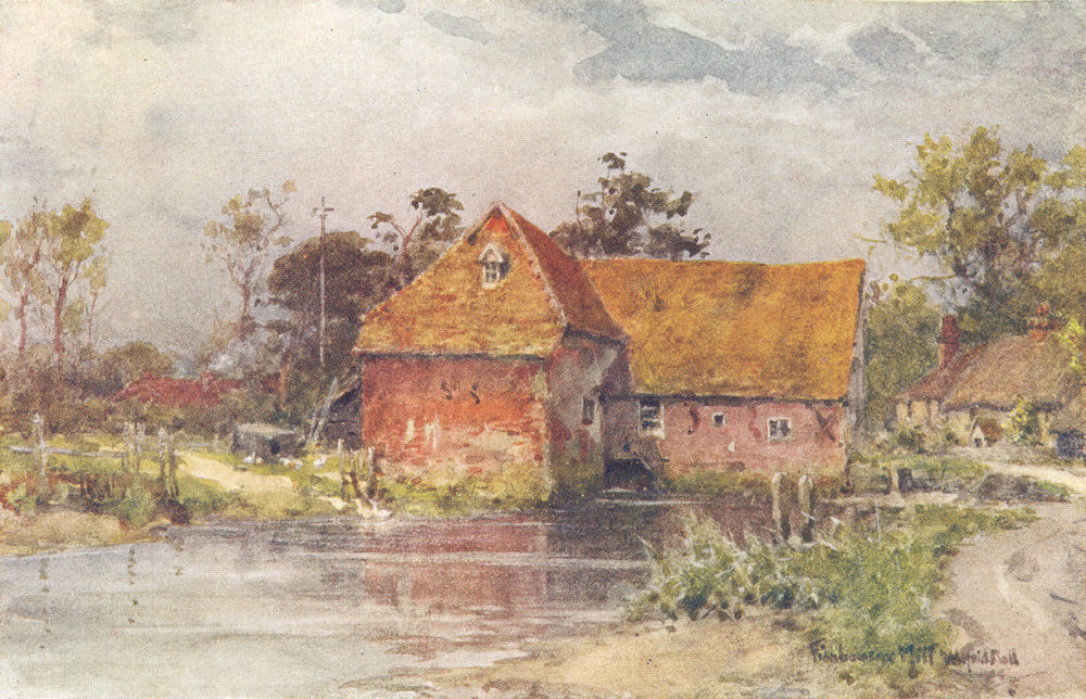 SUSSEX. Fishbourne Mill 1906 old antique vintage print picture