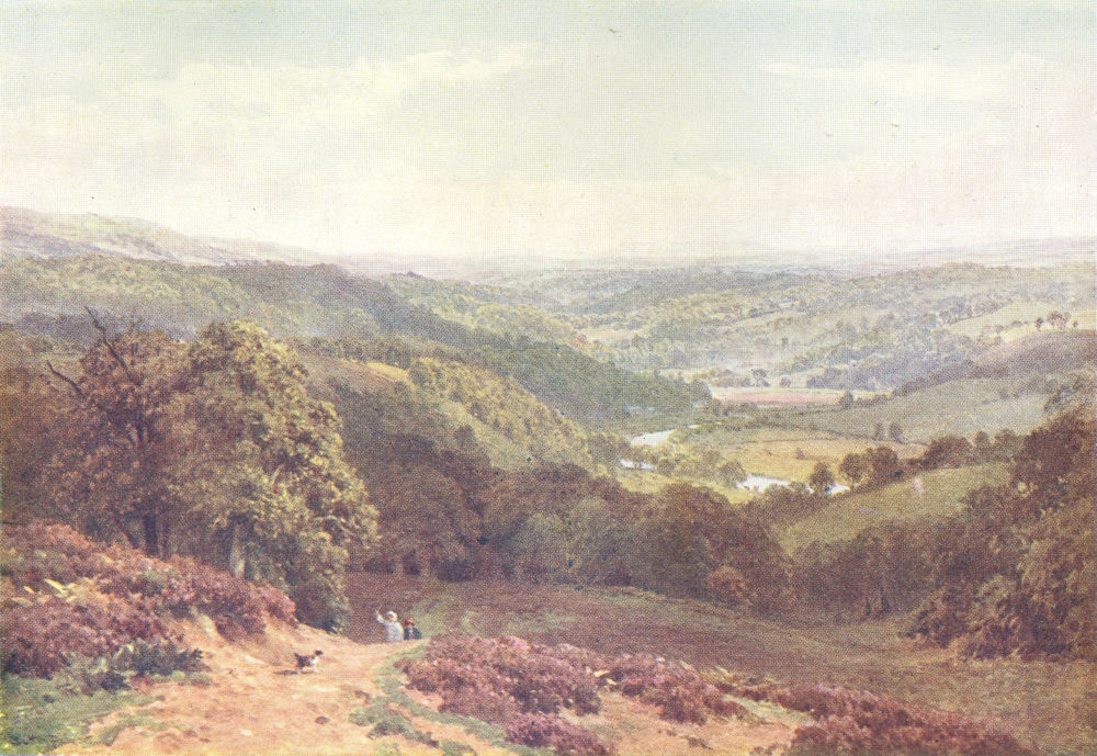 SURREY. Pilgrims way. Vale of Albury, from St Martha's Hill 1912 old print