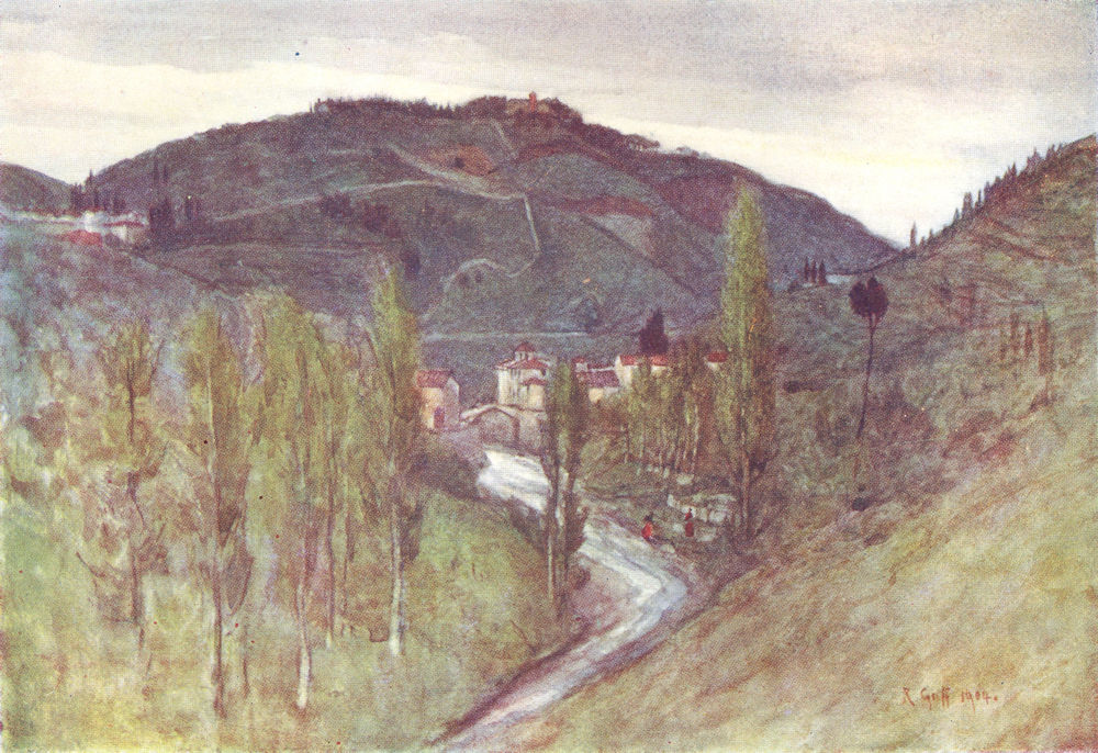 TUSCANY. Mugnone valley, below Fiesole. Monte Rinaldini. Ponte Alla Badia 1905
