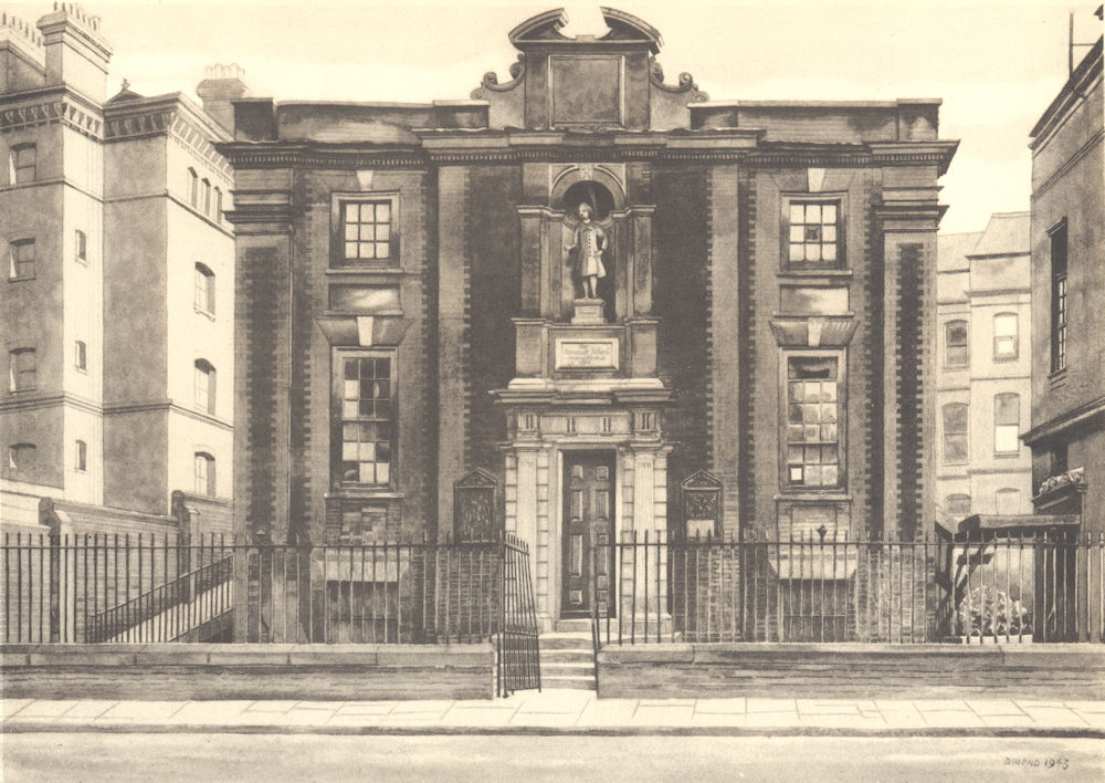 LONDON. Blue Coat School, Caxton Street, SW1. By Phyllis Dimond 1946 old print