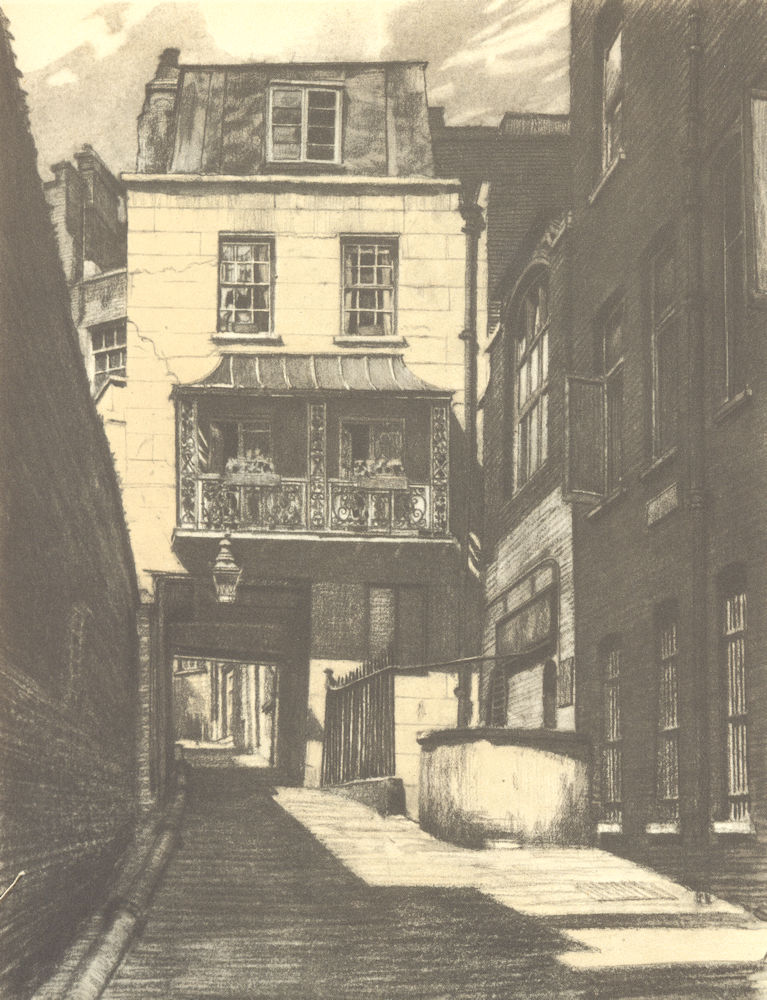 LONDON. The Watch House, Strand Lane, WC2. By Edward Walker 1946 old print