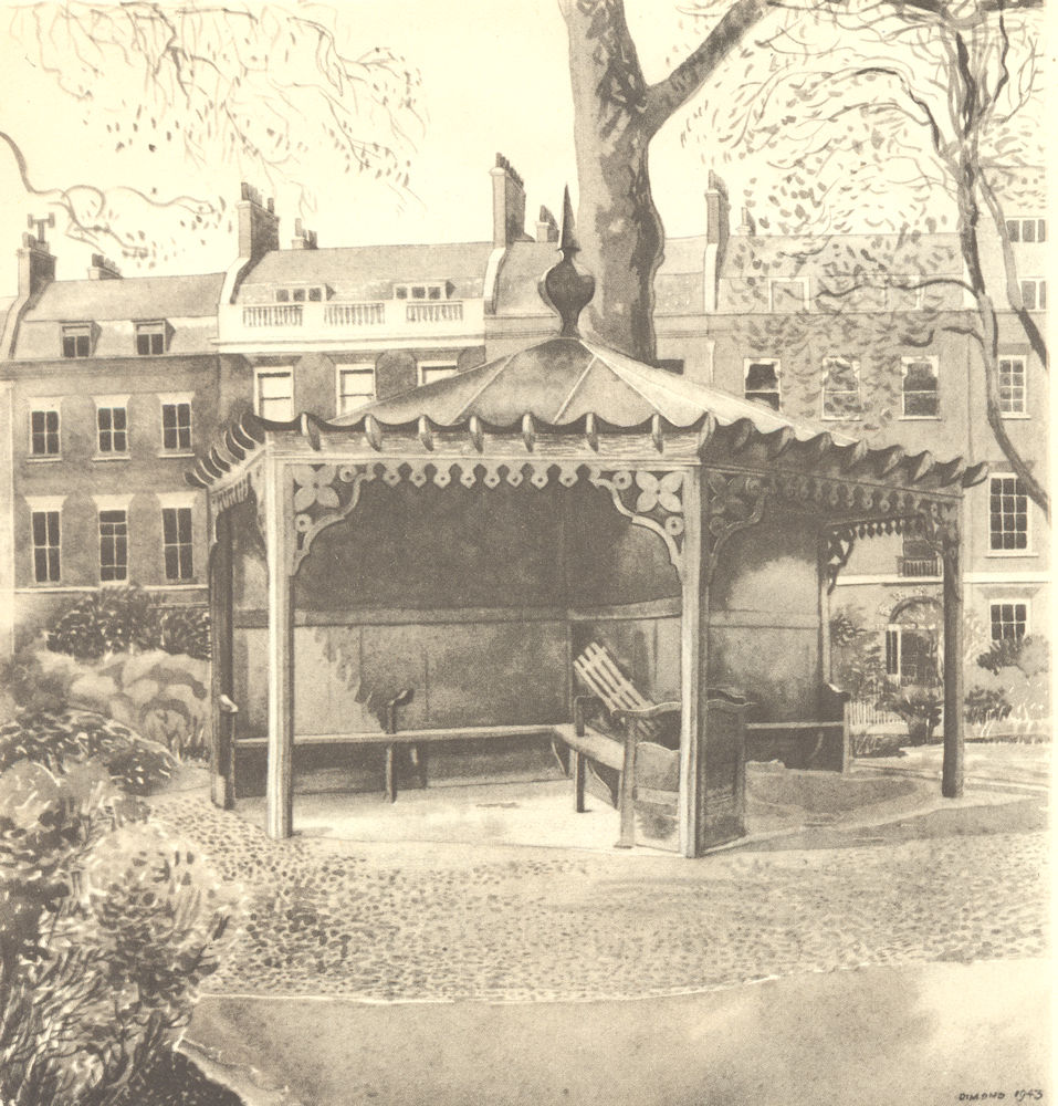 Associate Product LONDON. The Shelter, Bedford Square, WC1. By Phyllis Dimond 1946 old print