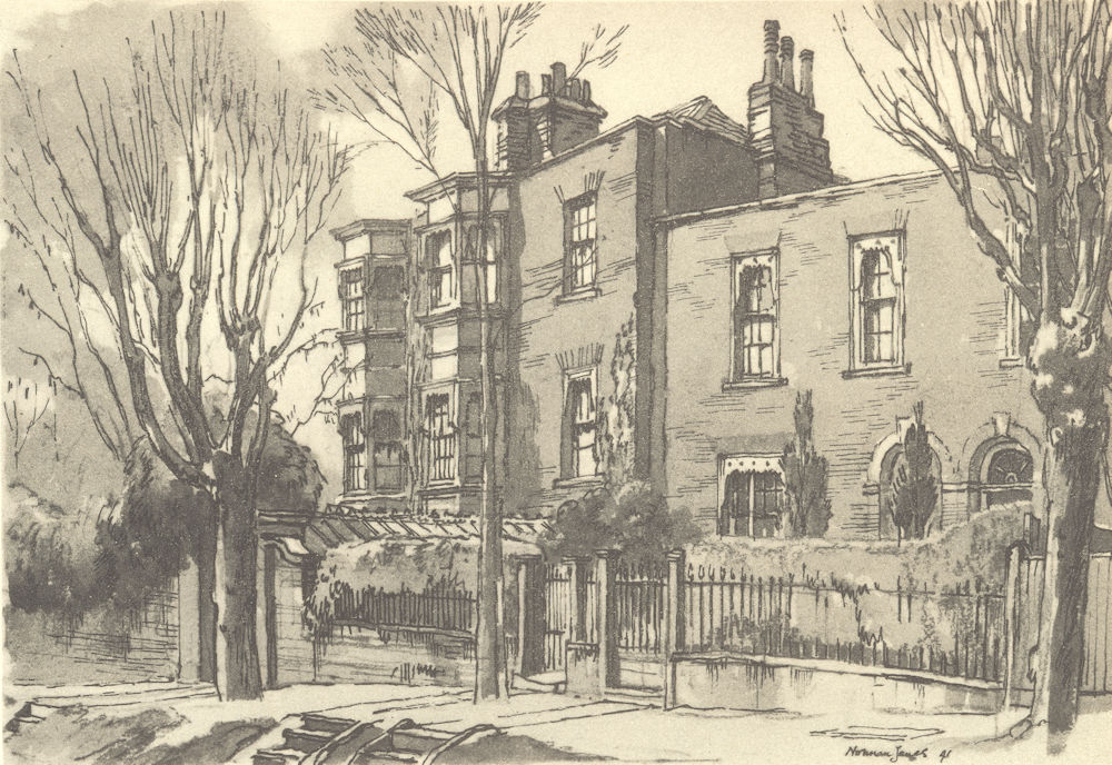 LONDON. 2 Lower Terrace, Hampstead, NW3. By Norman Janes 1946 old print