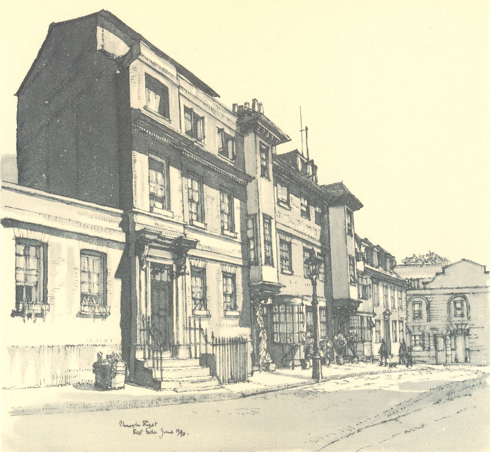 WINDSOR. Church Street, East Side. Berkshire. By W Fairclough 1946 old print