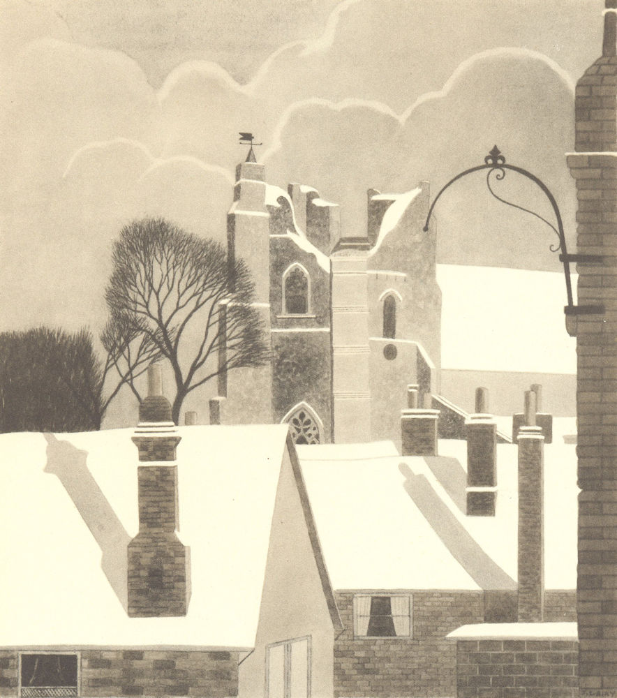 ORFORD. St. Bartholomew's, from the South-West. Suffolk. By Jack L Airy 1947