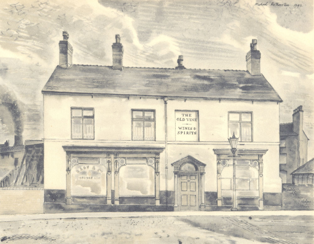 Associate Product NEWCASTLE-UNDER-LYME. The Old Vine Inn. Staffordshire. Michael Rothenstein 1948