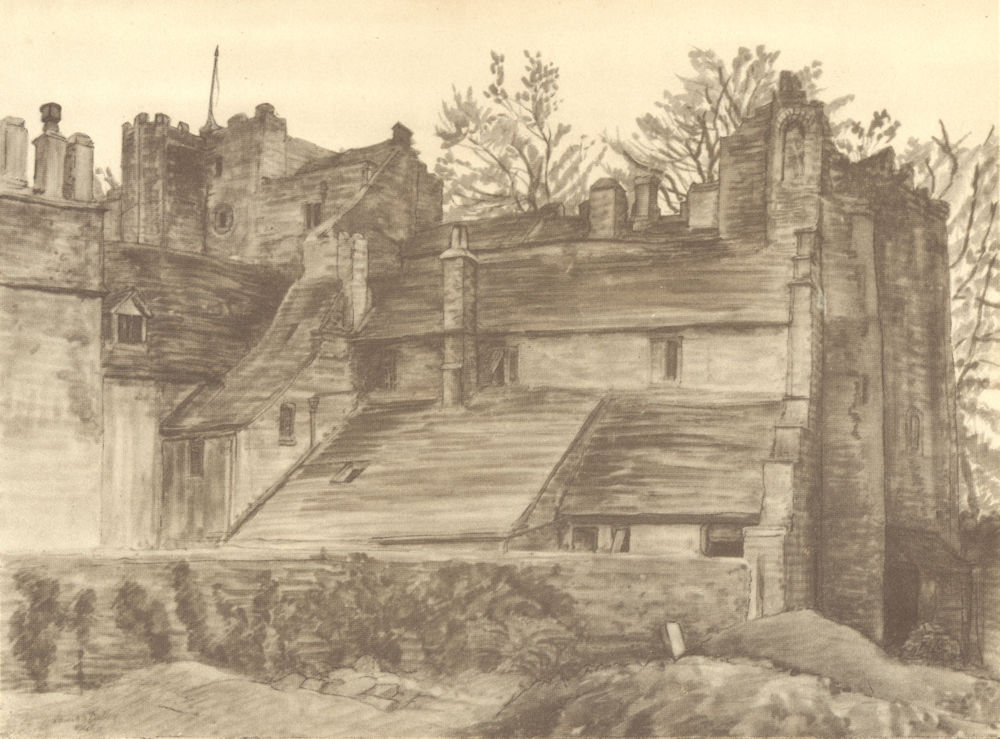 Associate Product TETBURY. Beverstone Castle, near Tetbury. Gloucestershire.By Louisa Puller 1948