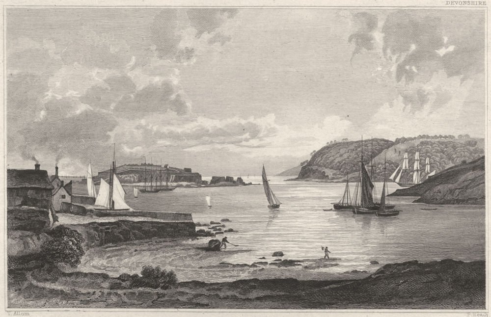 Associate Product DEVON. St. Nicholas's or Drake's Island, Mount Edgecumbe & Penlee Point 1829