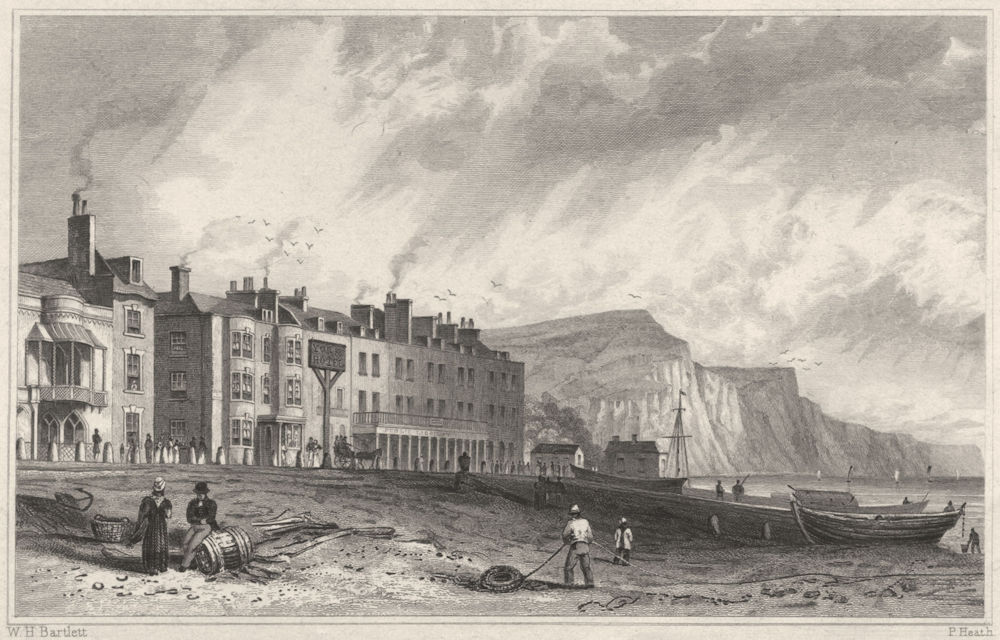 Associate Product DEVON. The York Hotel, and Library, Sidmouth 1829 old antique print picture