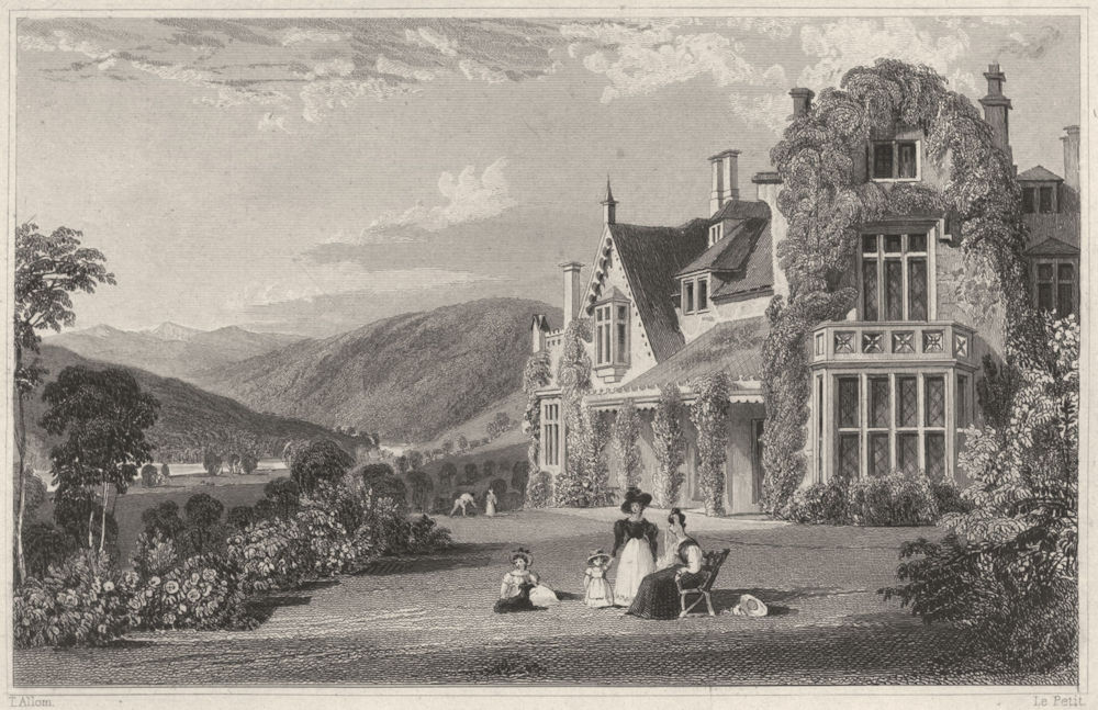 DEVON. Endsleigh, Milton Abbot (Residence of the Duke of Bedford) 1829 print