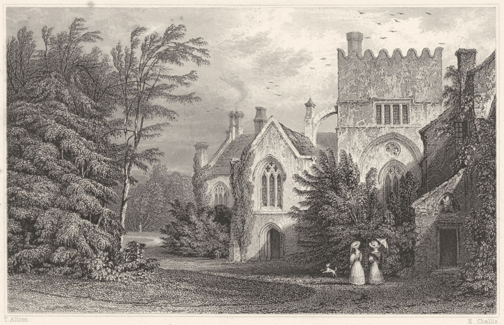 DEVON. Buckland Abbey 1829 old antique vintage print picture