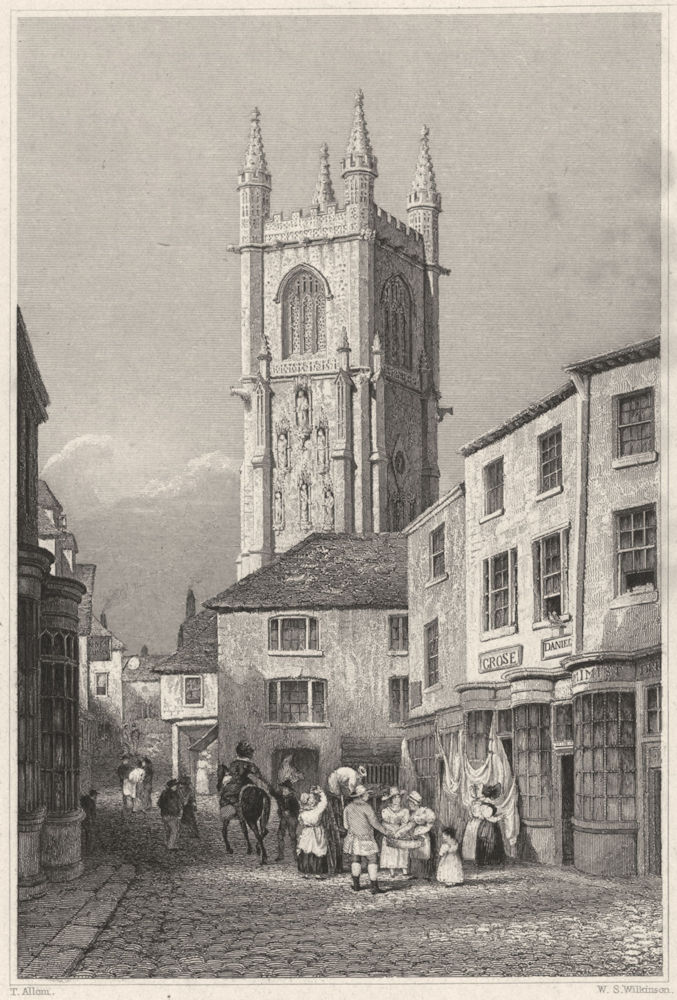 CORNWALL. St. Austell. St Austle 1831 old antique vintage print picture