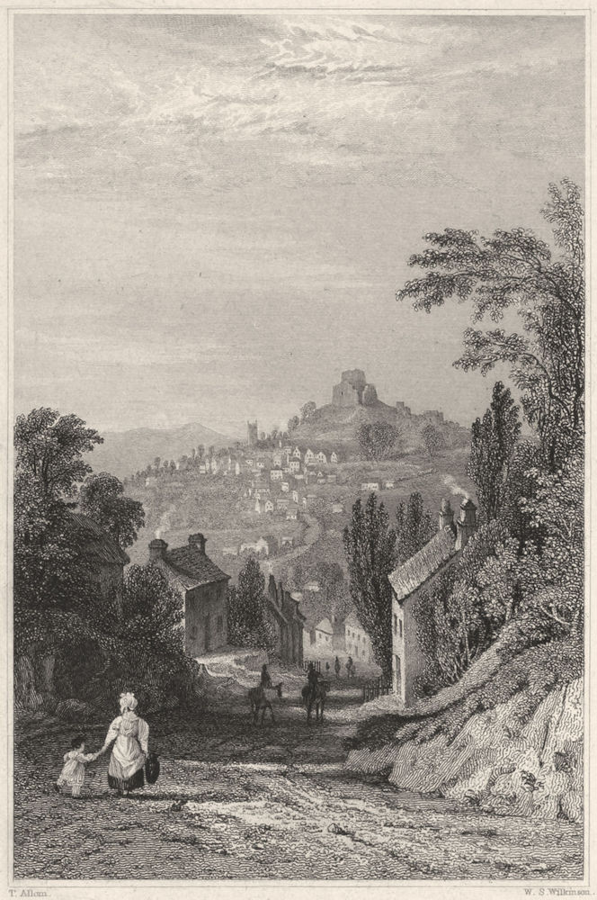 CORNWALL. Launceston 1831 old antique vintage print picture